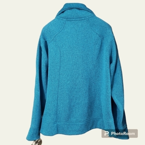 AVALANCHE blue green full zip front fleece jacket - Picture 6 of 13